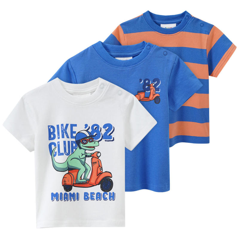 3 Baby T-Shirts in verschiedenen Dessins (Nur online)