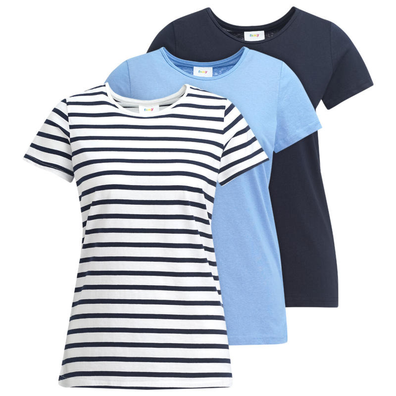 3 Damen T-Shirts in verschiedenen Dessins (Nur online)