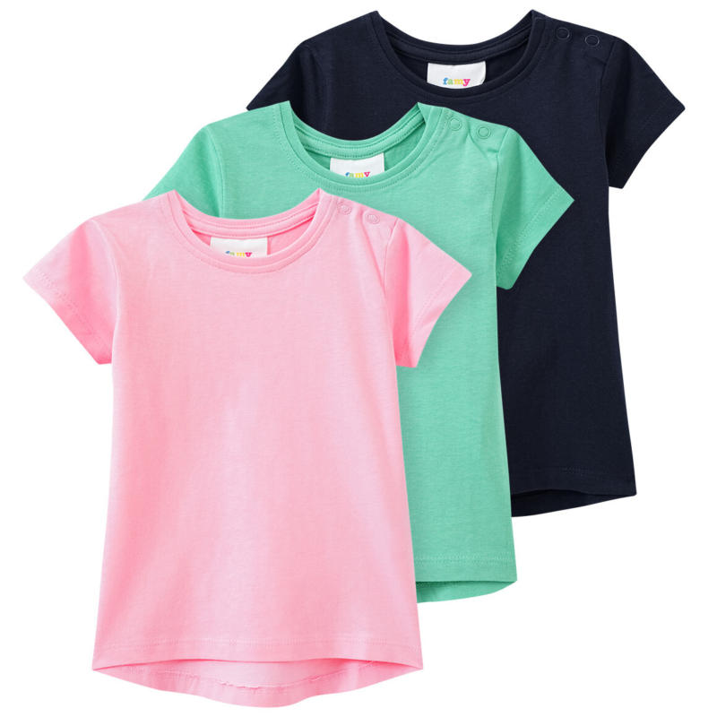 3 Baby T-Shirts unifarben (Nur online)