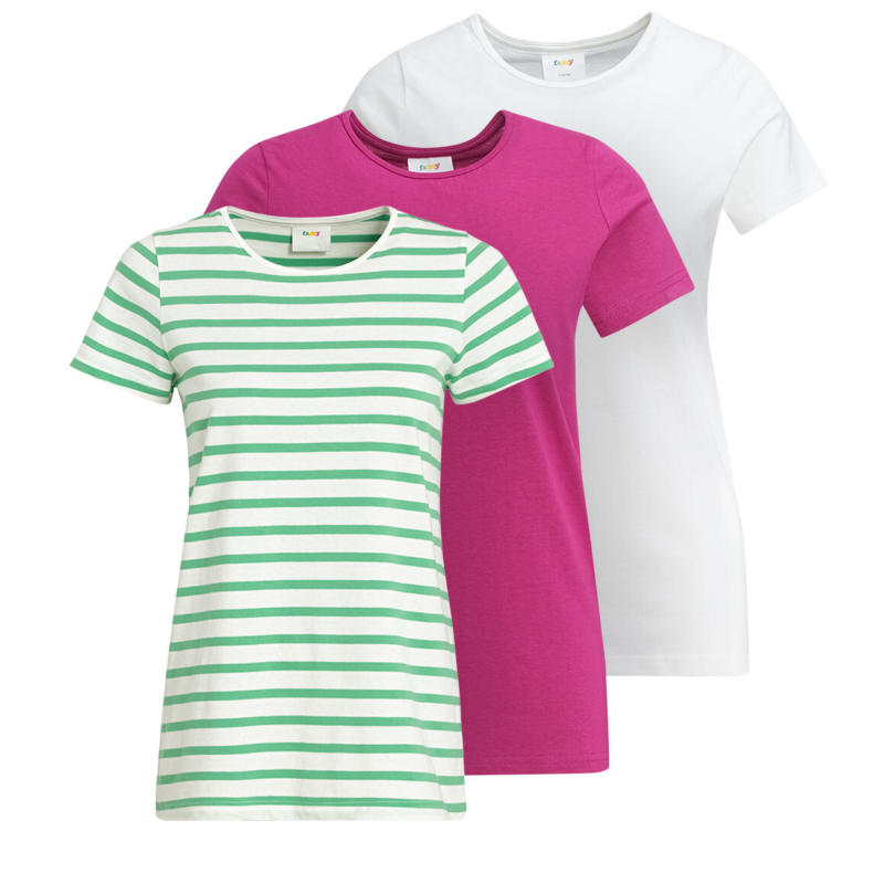 3 Damen T-Shirts in verschiedenen Dessins (Nur online)