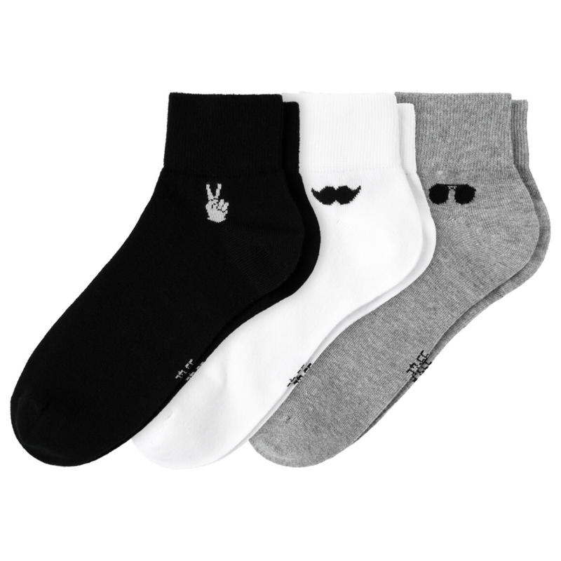 3 Paar Herren Sneaker-Socken knöchelhoch