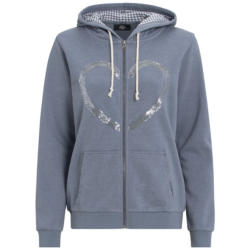 Damen Sweatjacke mit Herz-Motiv (Nur online)