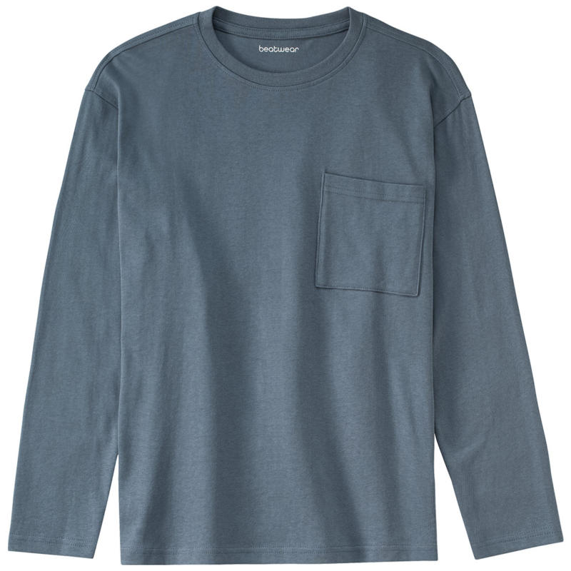 Jungen Langarmshirt mit Brusttasche (Nur online)