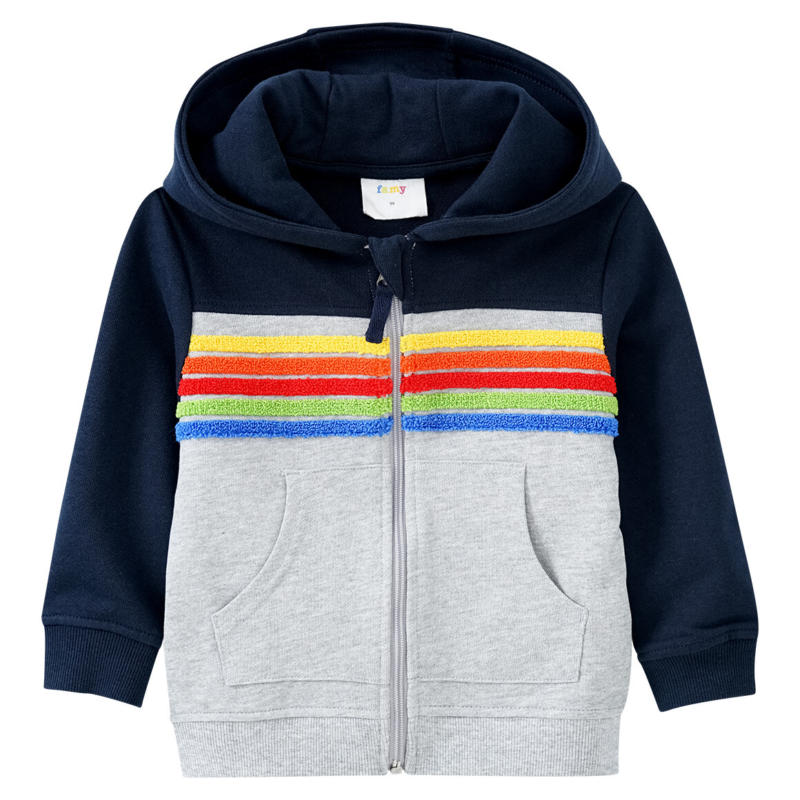 Jungen Sweatjacke mit bunten Streifen (Nur online)