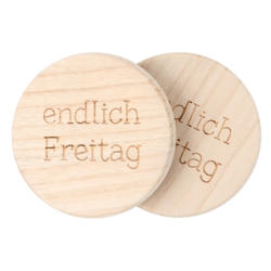 2 Untersetzer aus Holz