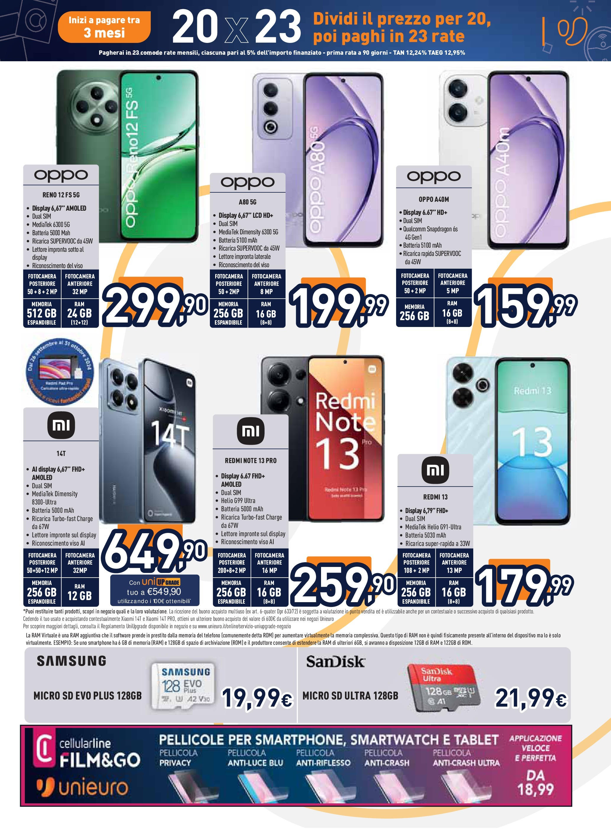 Nuovo Volantino Unieuro	 dal 14/10/2024 > offerte anteprima 🛍️ | Pagina: 9 | Prodotti: Tablet, Pellicola, Smartwatch, Batteria