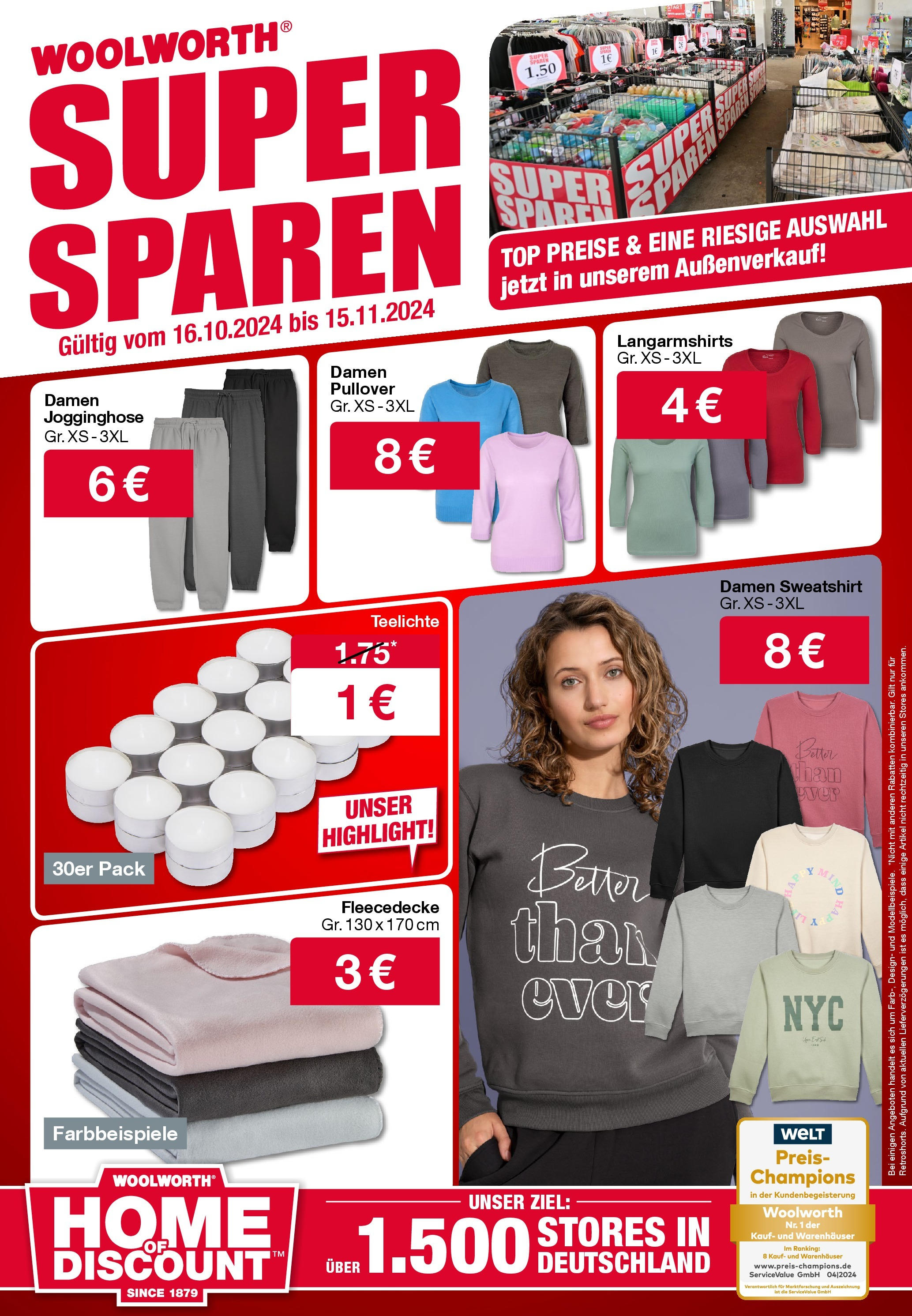 Woolworth - Bayern (ab 31.10.2024) zum Blättern | Seite: 50 | Produkte: Top, Jogginghose, Sweatshirt, Pullover