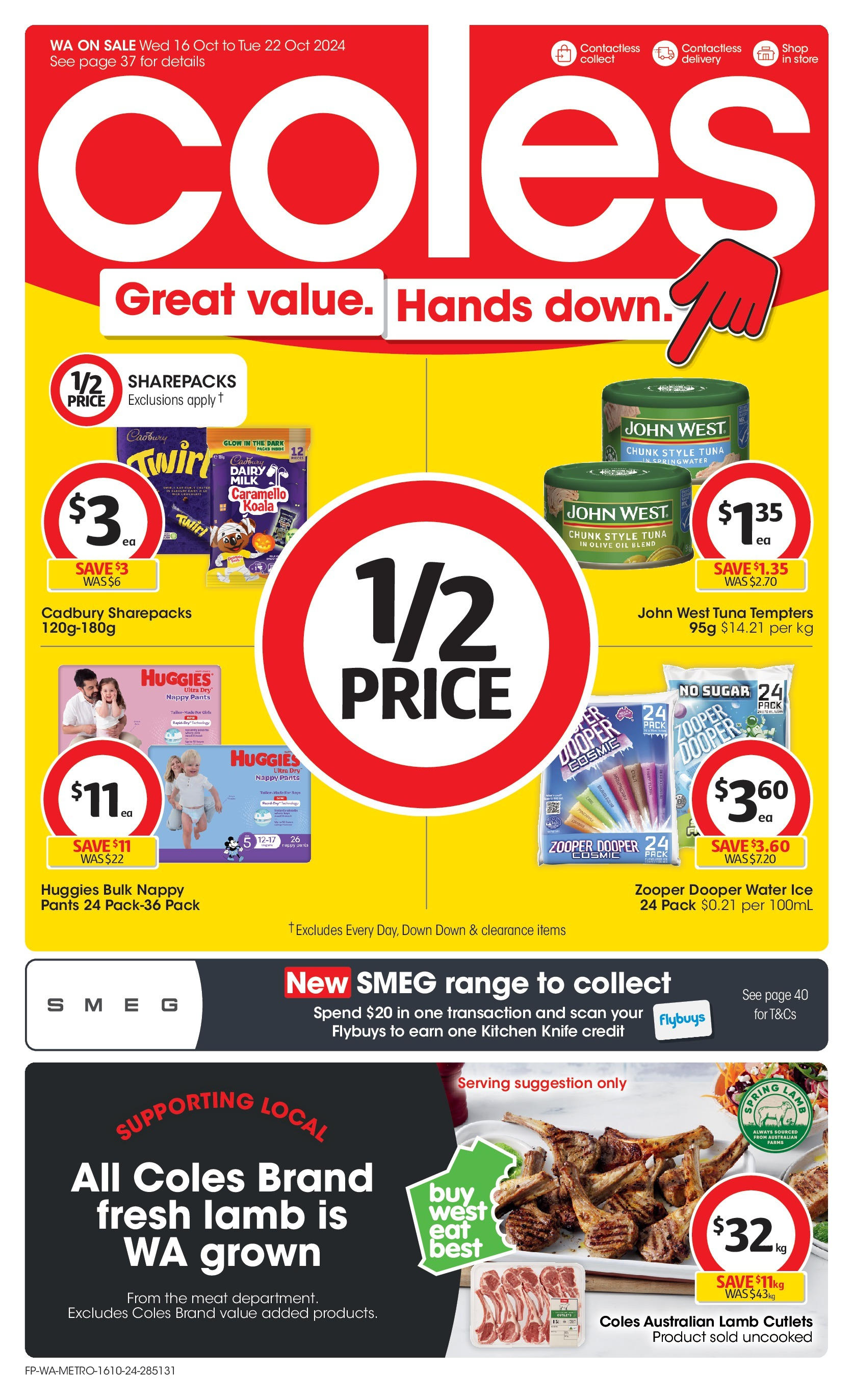 ﻿﻿Coles catalogue valid from 16/10/2024 > Online Australia | Page: 1 | Products: Milk, Dairy, Oil, Sugar