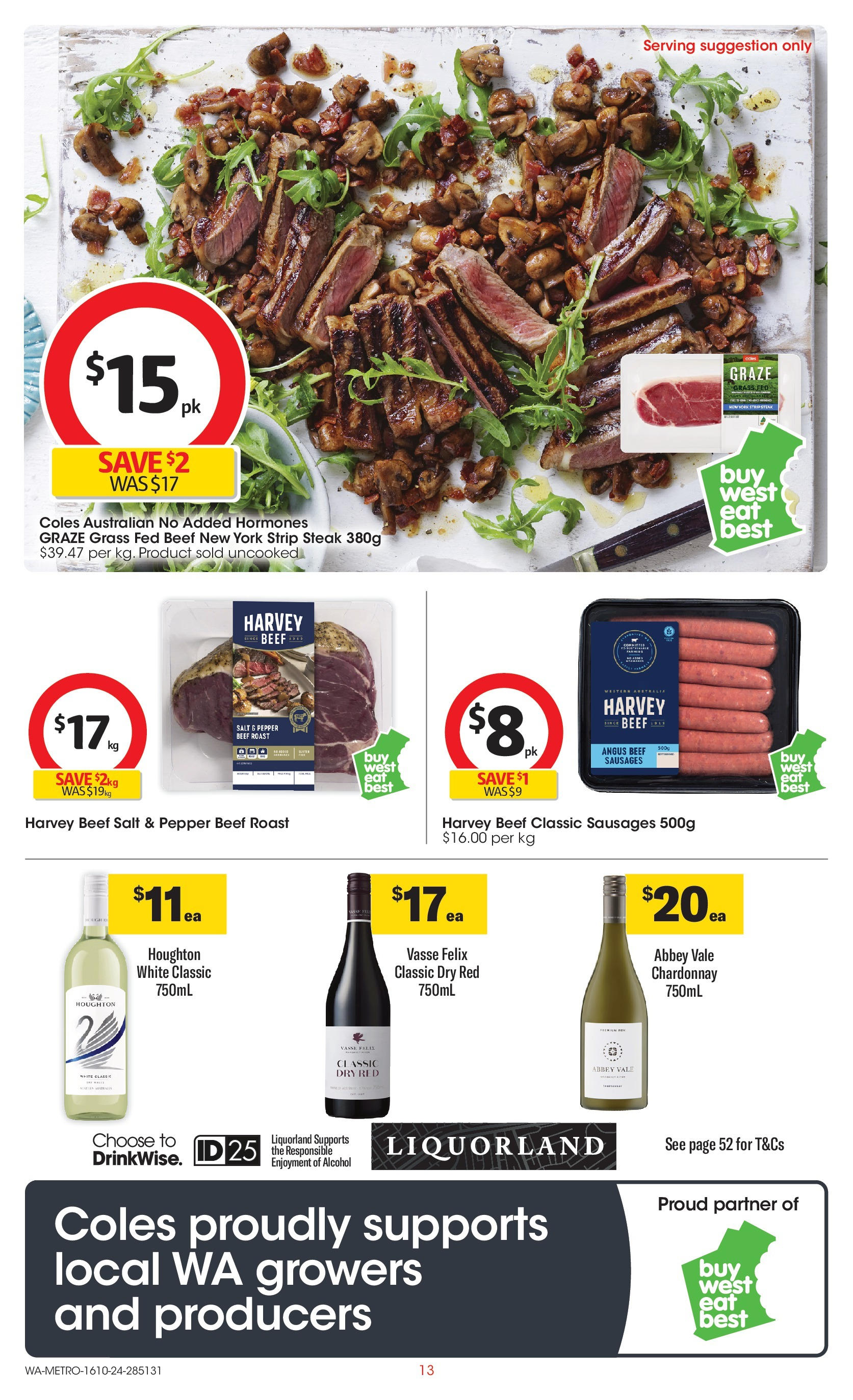 ﻿﻿Coles catalogue valid from 16/10/2024 > Online Australia | Page: 13 | Products: Beef, Steak, Pepper, Strip