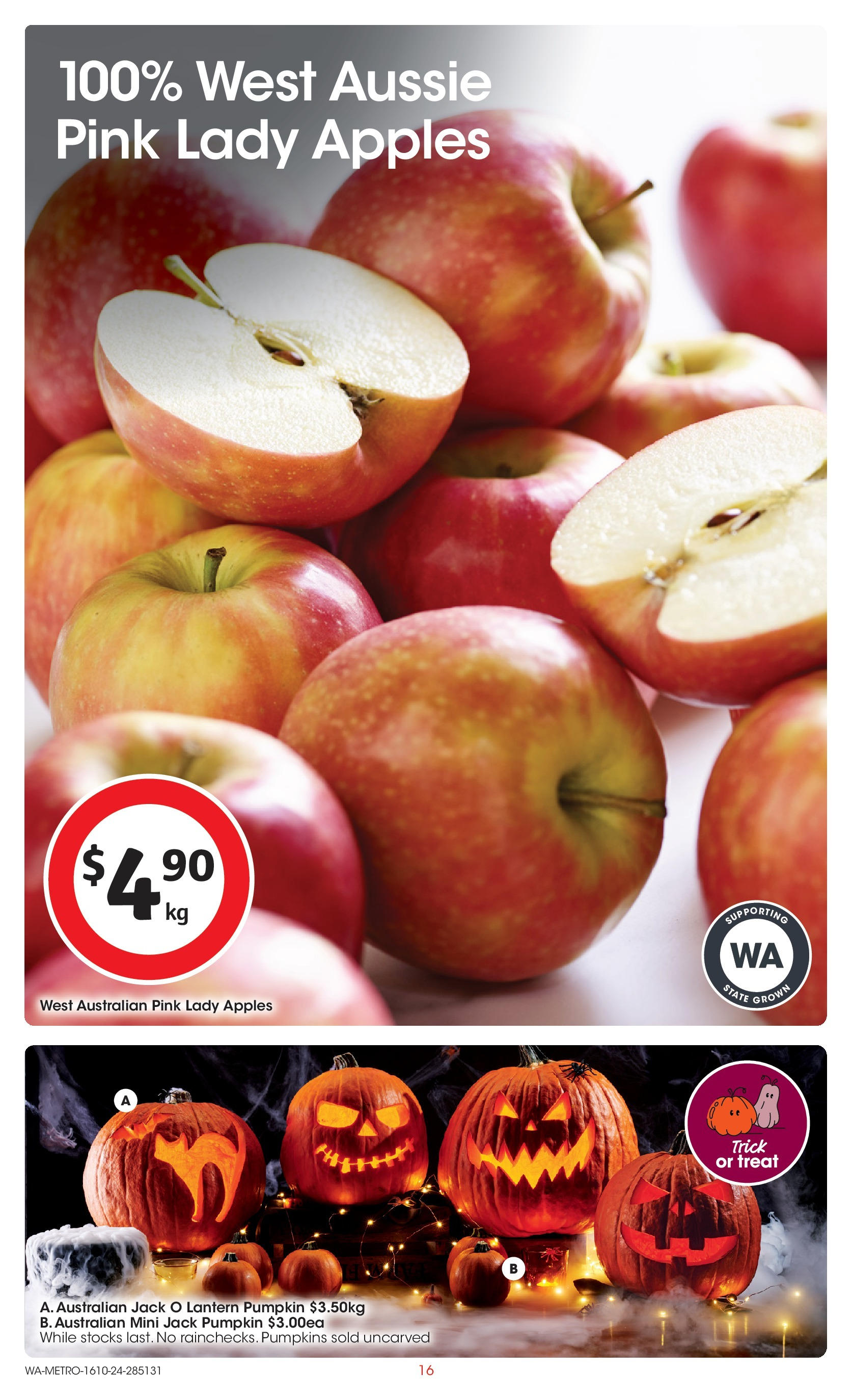 ﻿﻿Coles catalogue valid from 16/10/2024 > Online Australia | Page: 16 | Products: Apples, Pumpkin