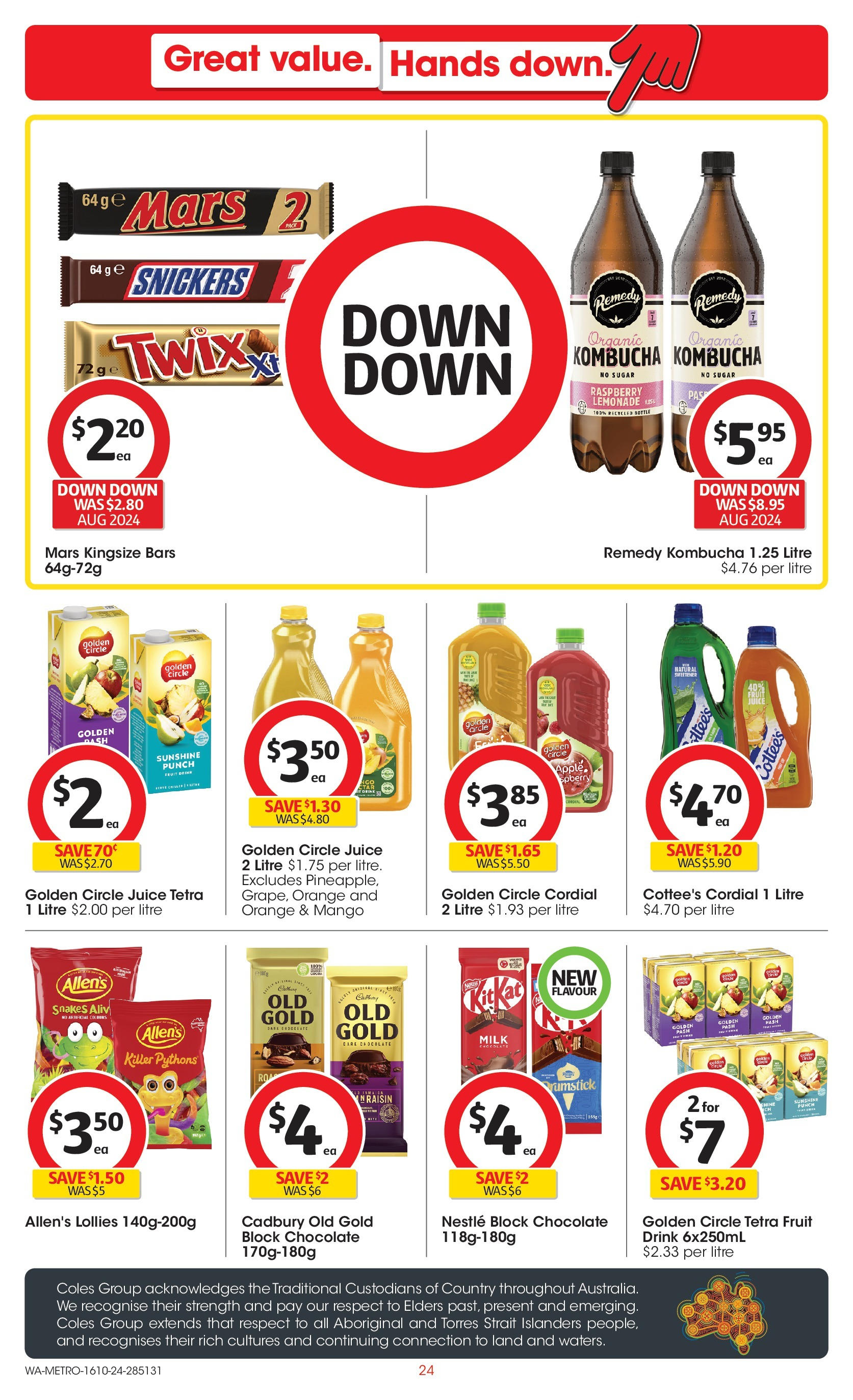 ﻿﻿Coles catalogue valid from 16/10/2024 > Online Australia | Page: 24 | Products: Milk, Juice, Mango, Raspberry