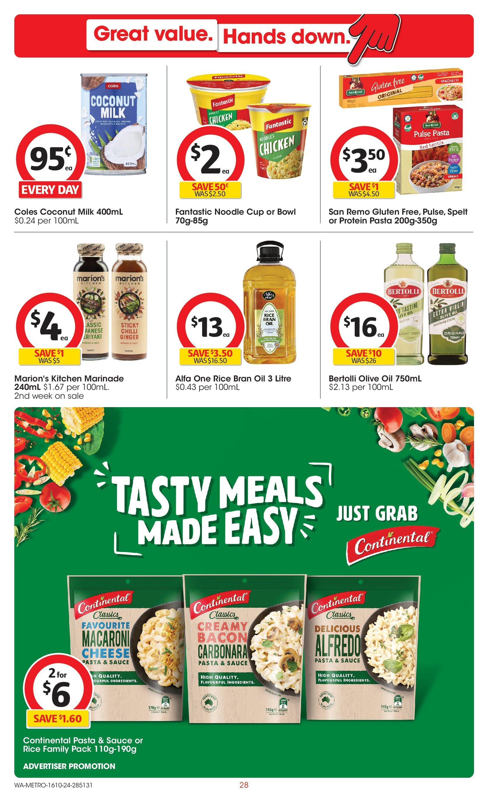 ﻿﻿Coles catalogue valid from 16/10/2024 > Online Australia | Page: 28 | Products: Cheese, Oil, Chicken, Sauce