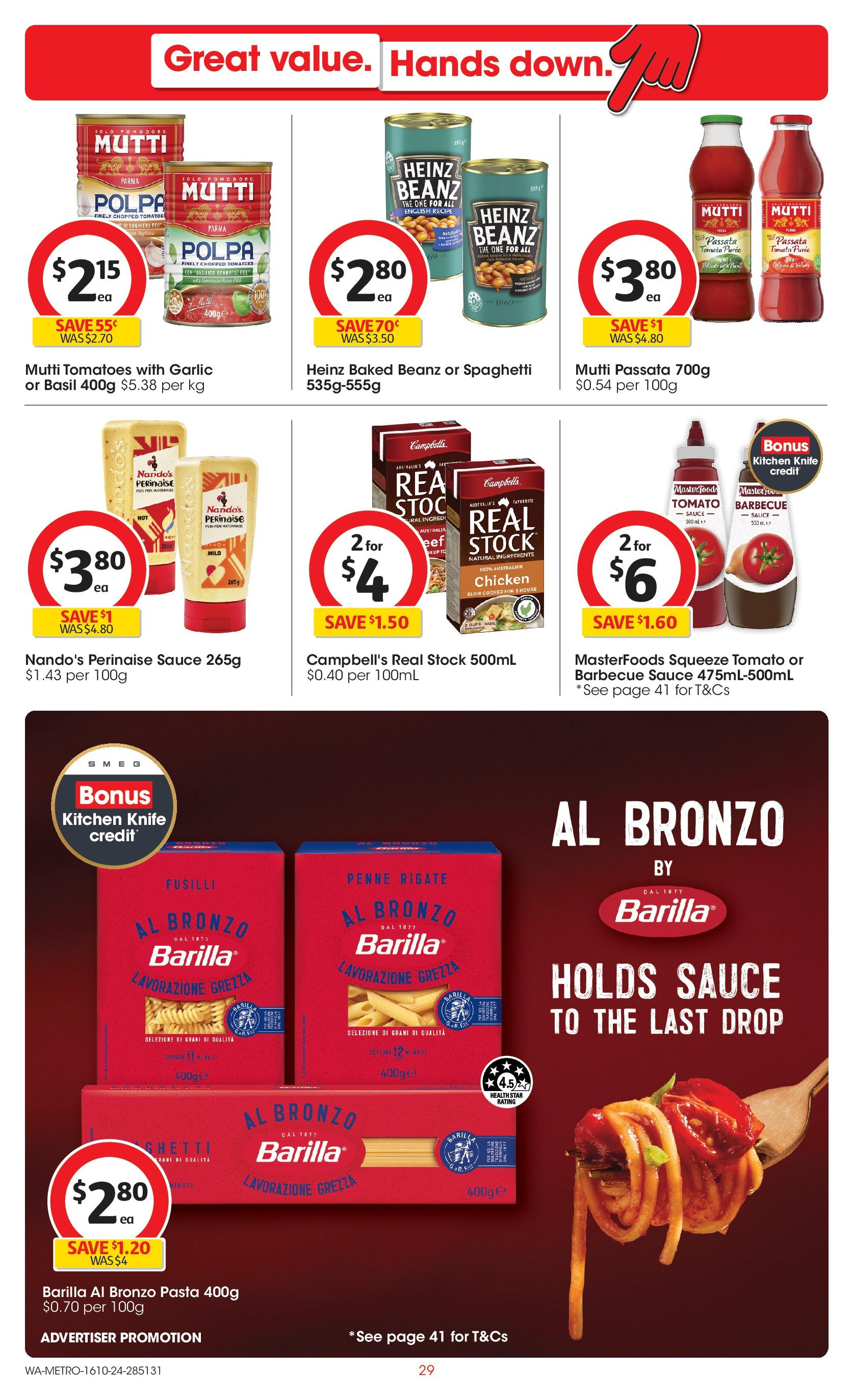 ﻿﻿Coles catalogue valid from 16/10/2024 > Online Australia | Page: 29 | Products: Chicken, Tomatoes, Sauce, Garlic