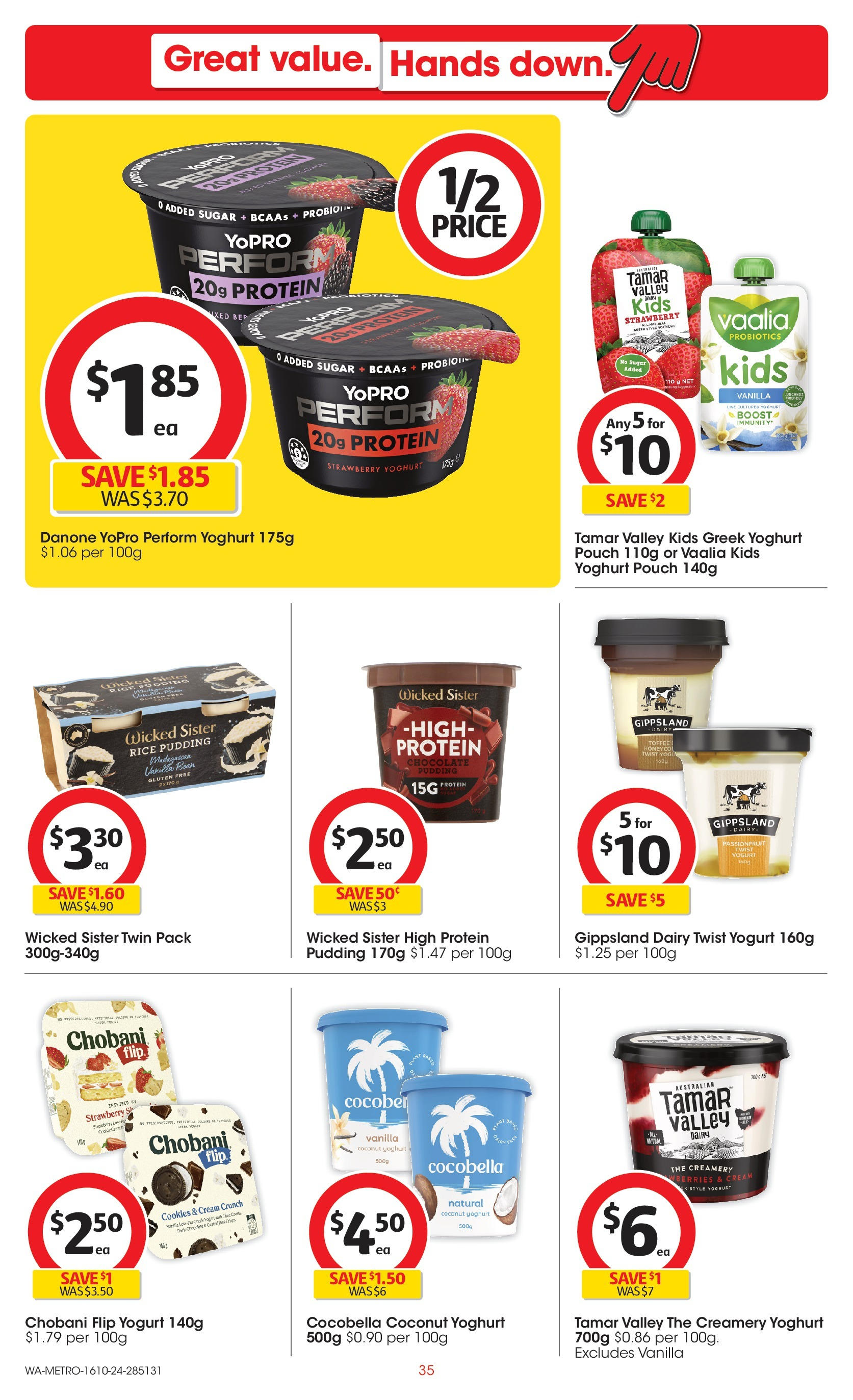 ﻿﻿Coles catalogue valid from 16/10/2024 > Online Australia | Page: 35 | Products: Yoghurt, Chocolate, Rice, Sugar