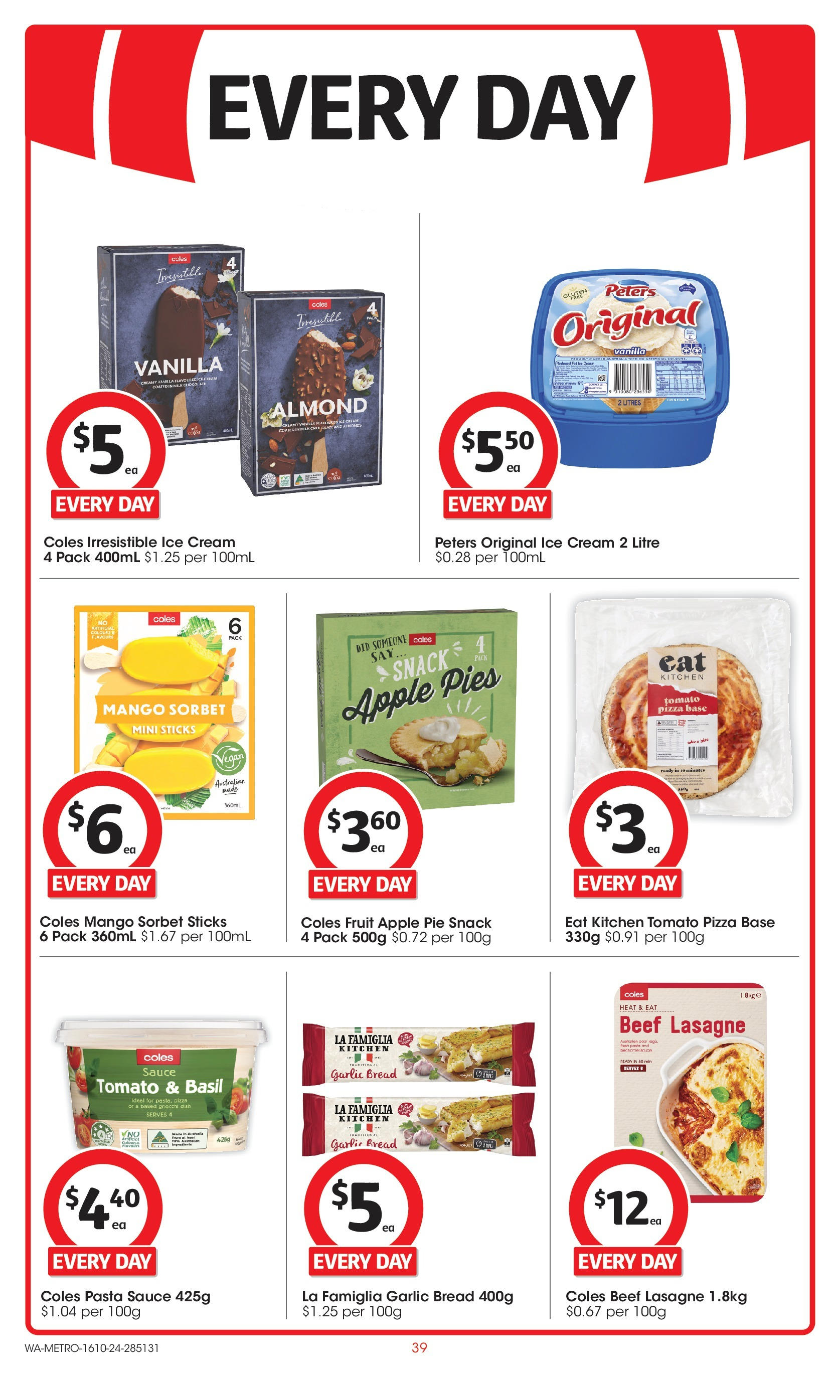 ﻿﻿Coles catalogue valid from 16/10/2024 > Online Australia | Page: 39 | Products: Milk, Beef, Sauce, Mango