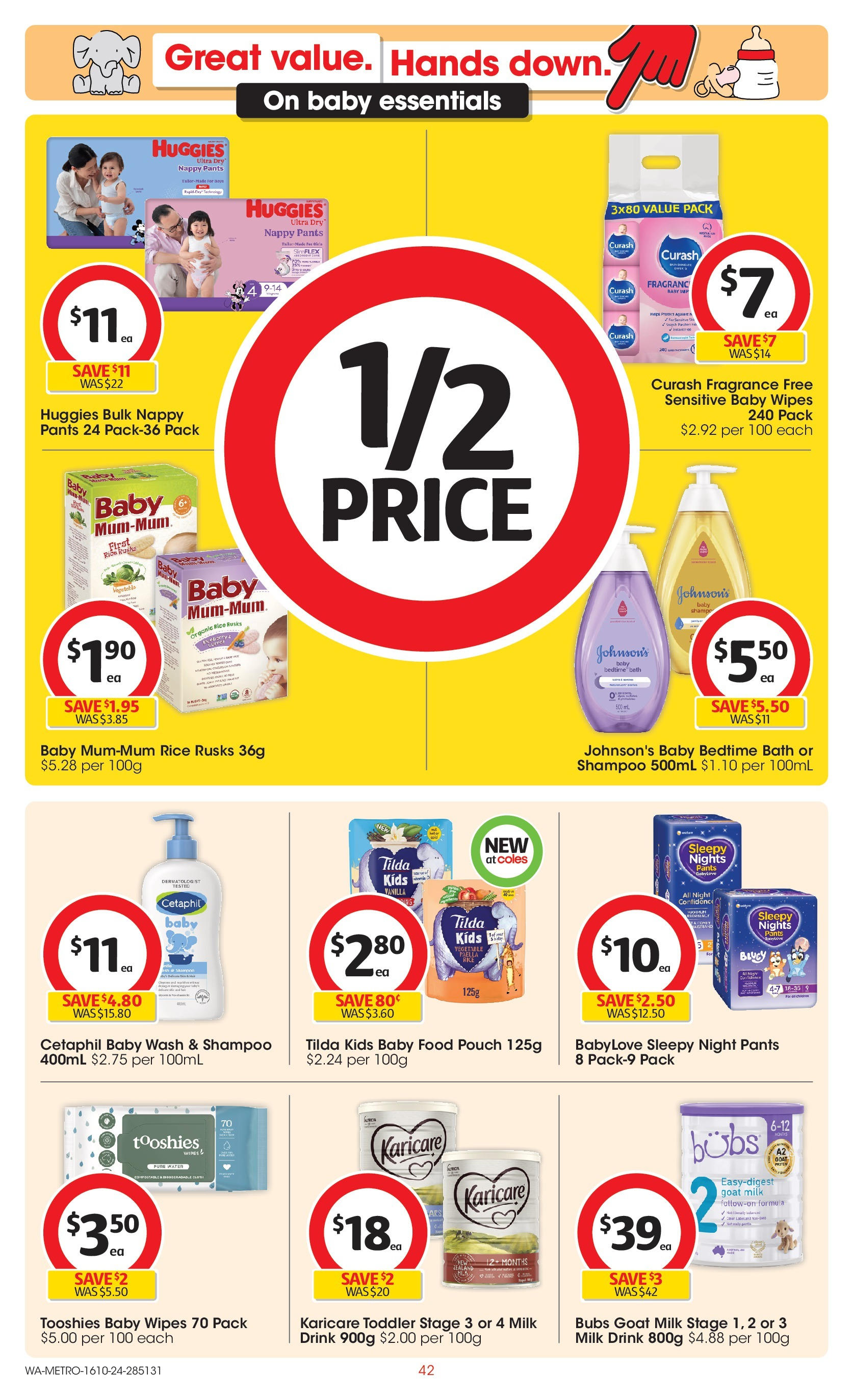 ﻿﻿Coles catalogue valid from 16/10/2024 > Online Australia | Page: 42 | Products: Bath, Fragrance, Milk, Water