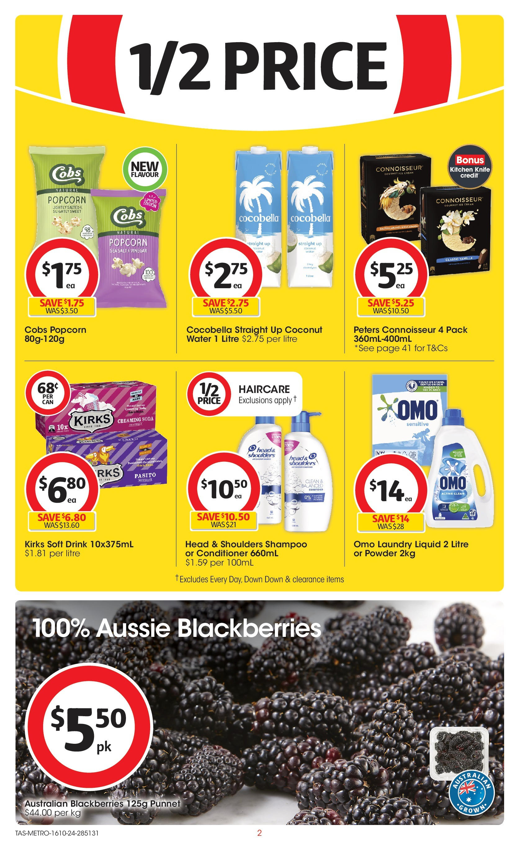 ﻿﻿Coles catalogue valid from 16/10/2024 > Online Australia | Page: 2 | Products: Shampoo, Popcorn, Vinegar, Laundry