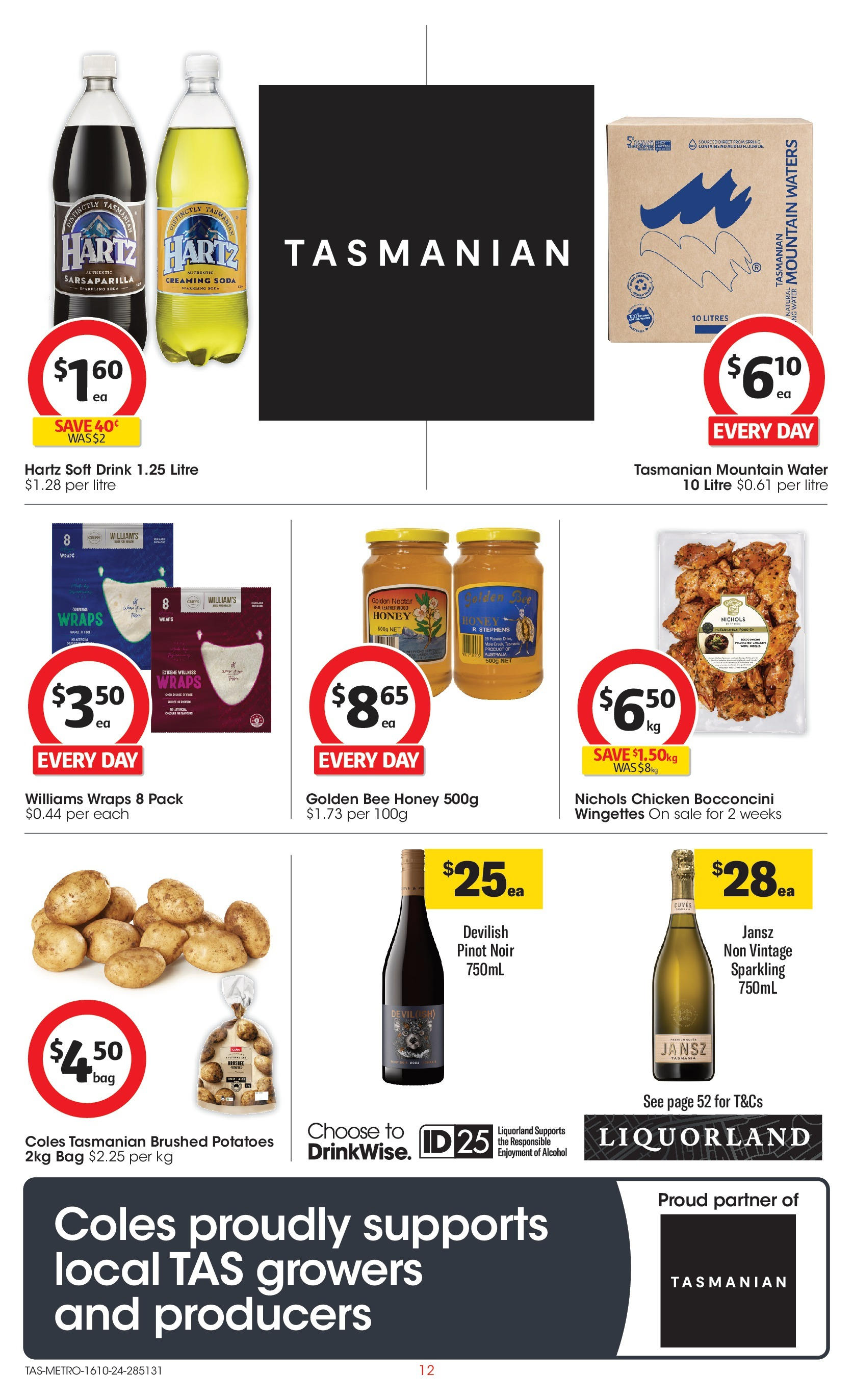 ﻿﻿Coles catalogue valid from 16/10/2024 > Online Australia | Page: 12 | Products: Chicken, Potatoes, Water, Bag