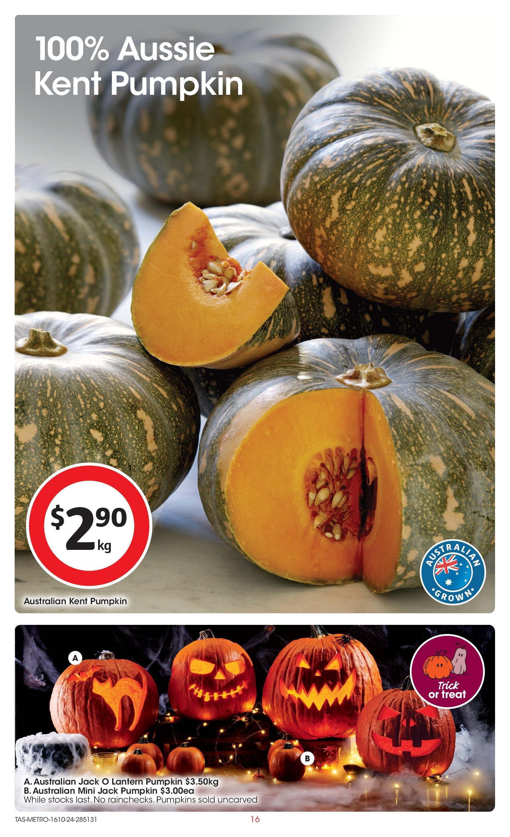 ﻿﻿Coles catalogue valid from 16/10/2024 > Online Australia | Page: 16 | Products: Pumpkin