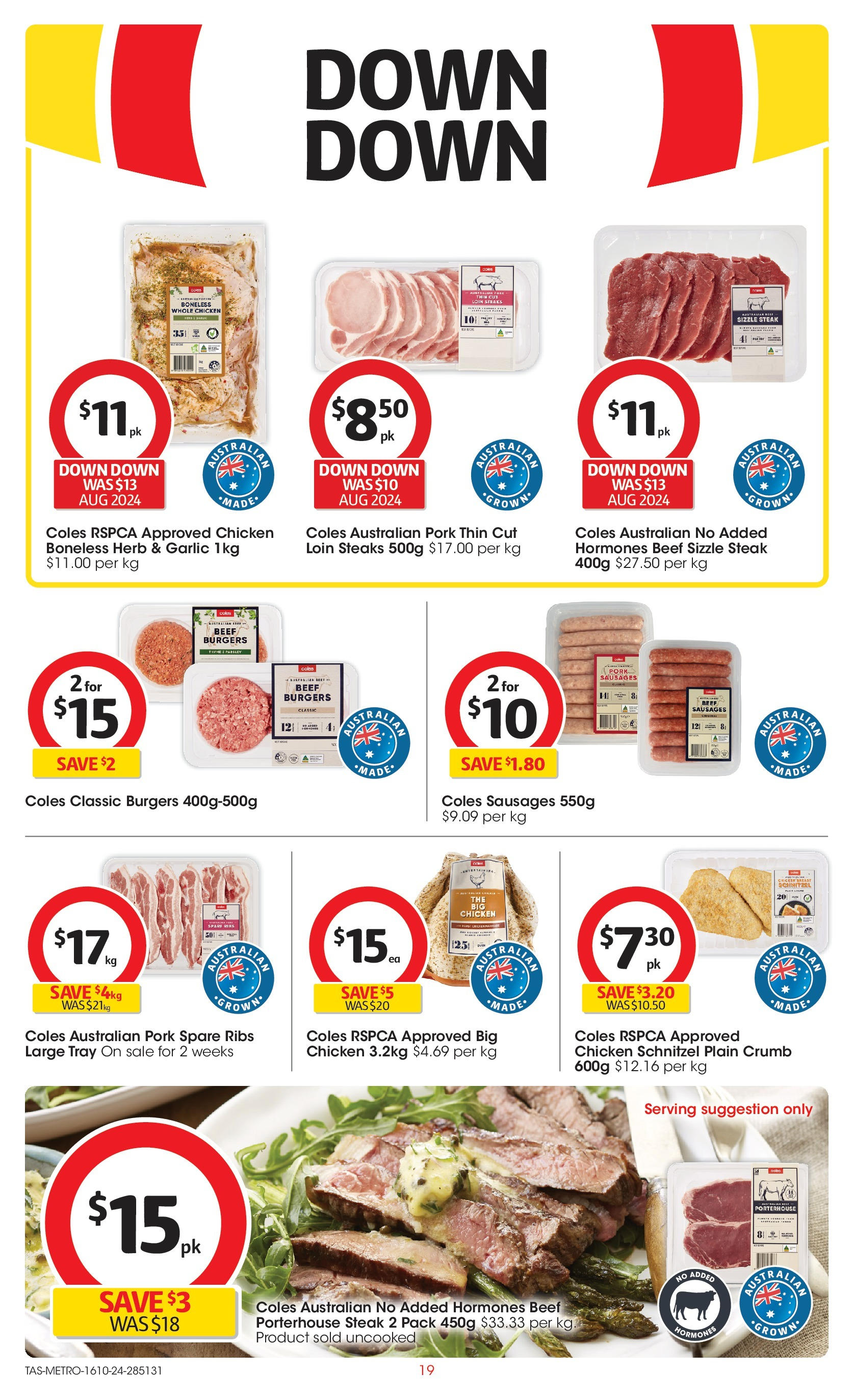 ﻿﻿Coles catalogue valid from 16/10/2024 > Online Australia | Page: 19 | Products: Herb, Chicken, Beef, Steak