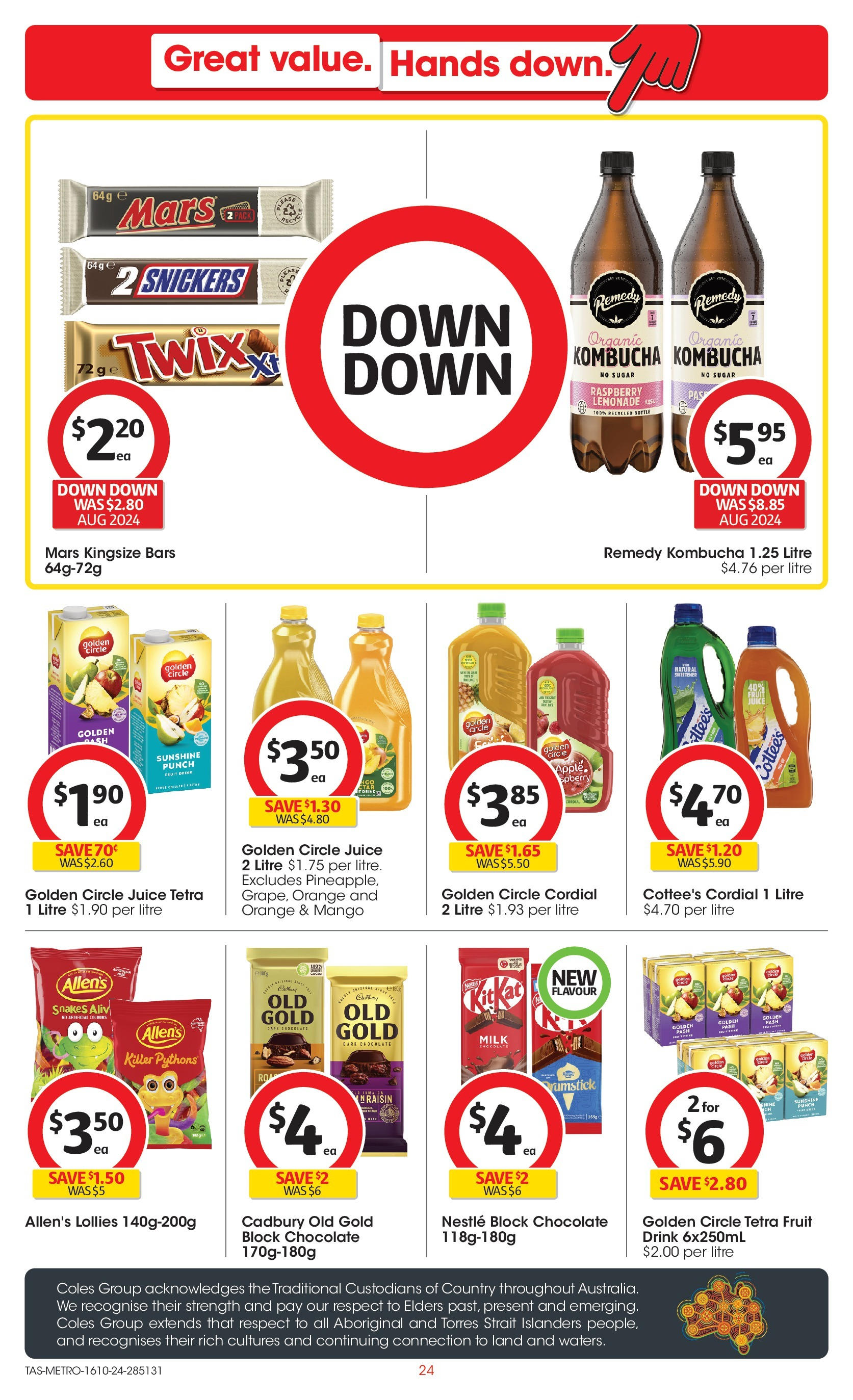 ﻿﻿Coles catalogue valid from 16/10/2024 > Online Australia | Page: 24 | Products: Milk, Juice, Mango, Raspberry