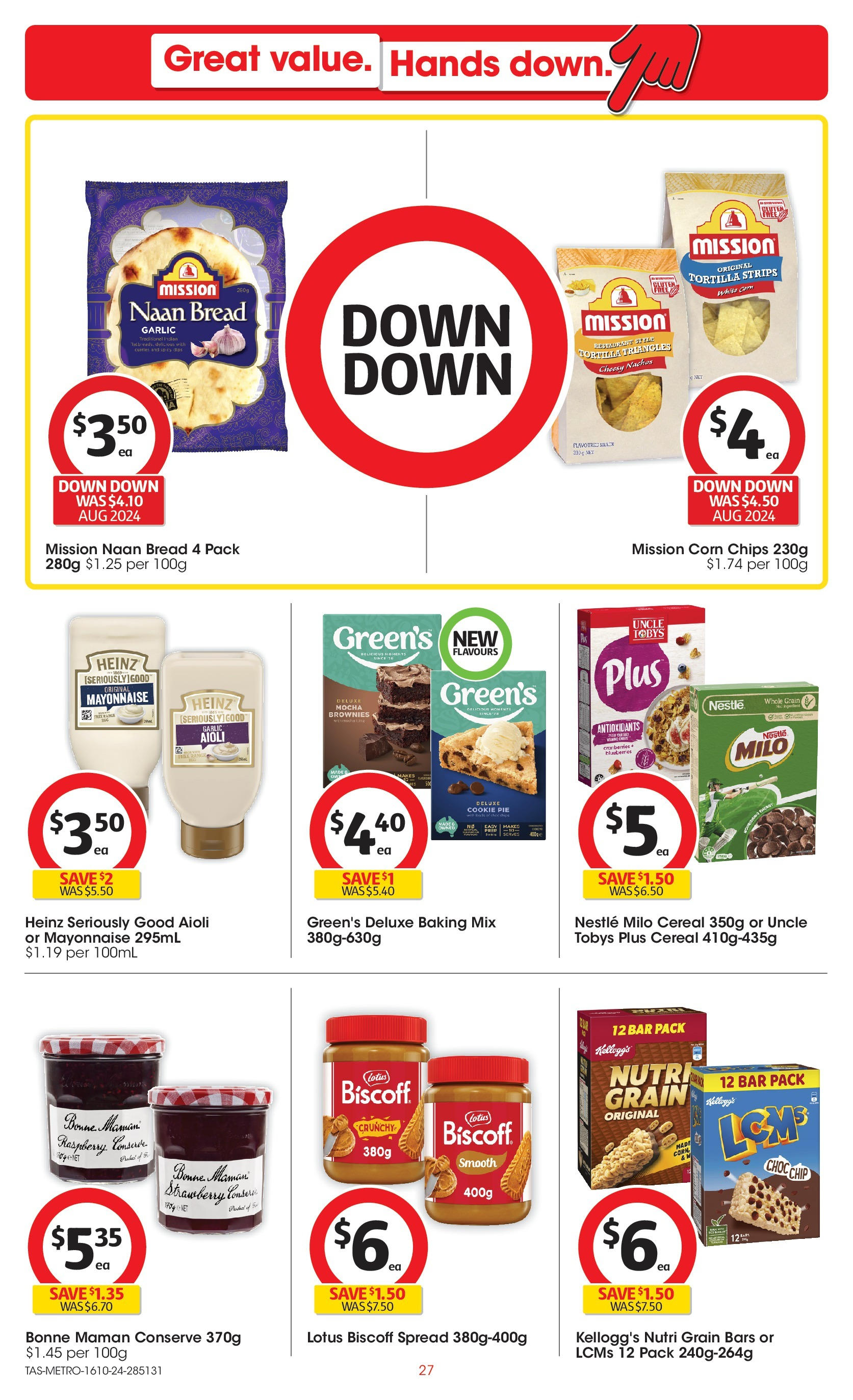 ﻿﻿Coles catalogue valid from 16/10/2024 > Online Australia | Page: 27 | Products: Cereal, Chips, Mayonnaise, Garlic