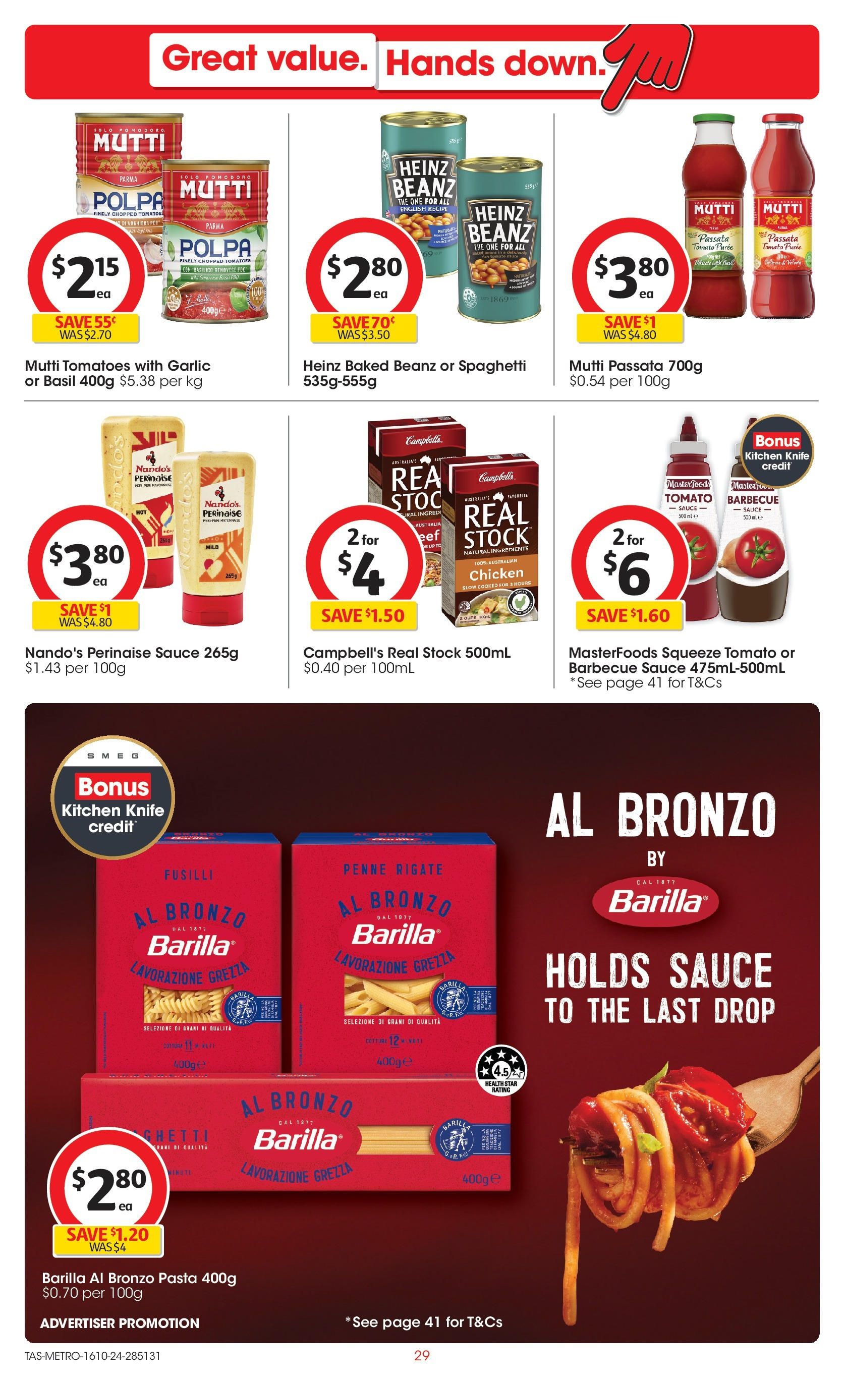 ﻿﻿Coles catalogue valid from 16/10/2024 > Online Australia | Page: 29 | Products: Cups, Chicken, Tomatoes, Pasta