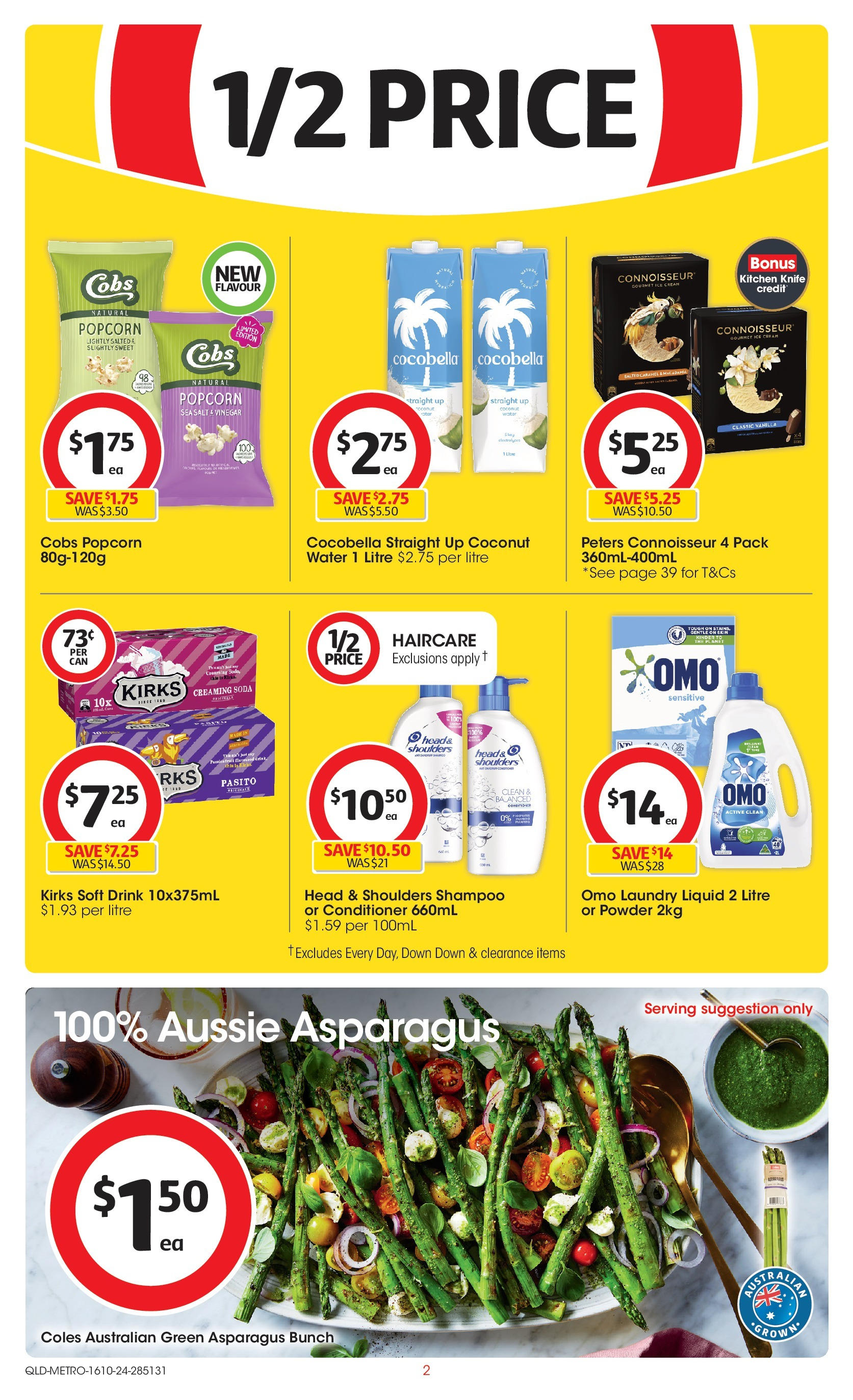 ﻿﻿Coles catalogue valid from 16/10/2024 > Online Australia | Page: 2 | Products: Shampoo, Popcorn, Vinegar, Laundry