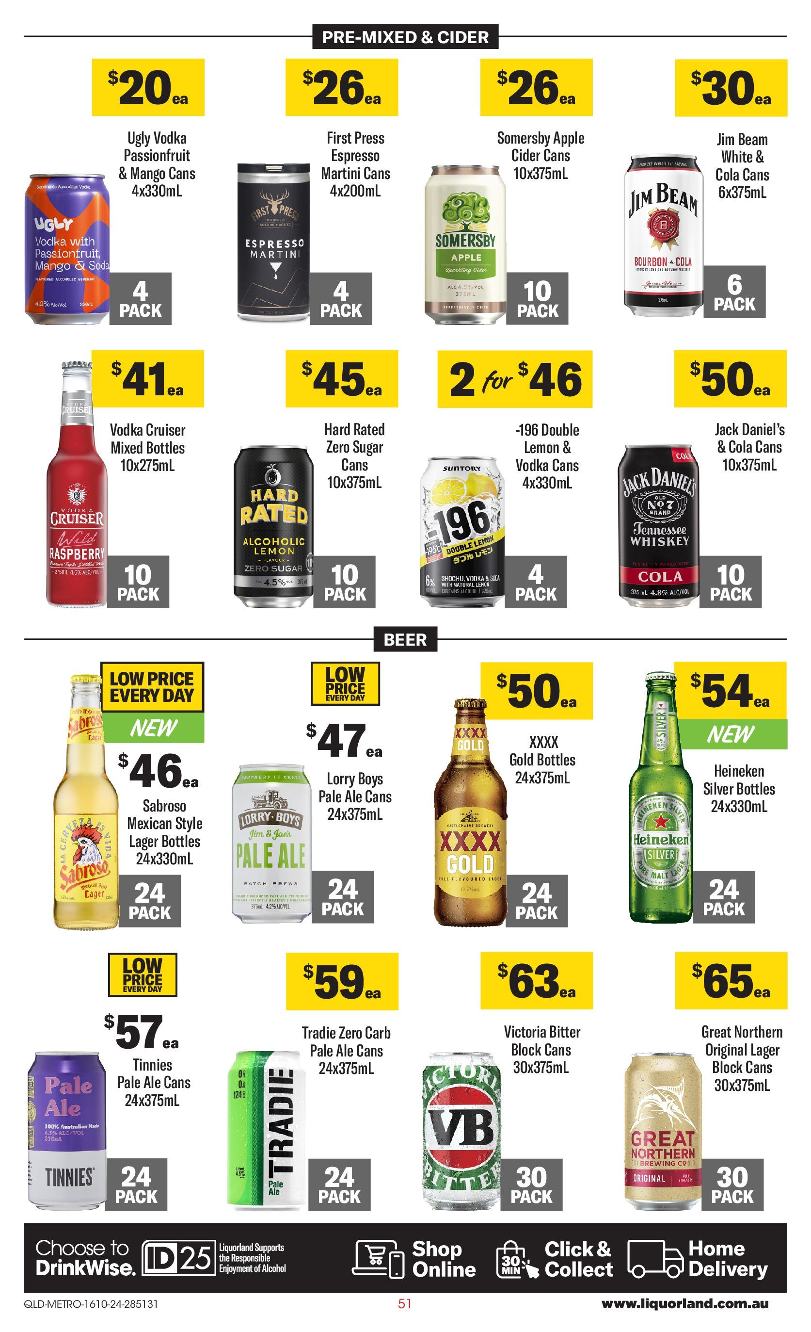 ﻿﻿Coles catalogue valid from 16/10/2024 > Online Australia | Page: 51 | Products: Beer, Passionfruit, Sugar, Mango