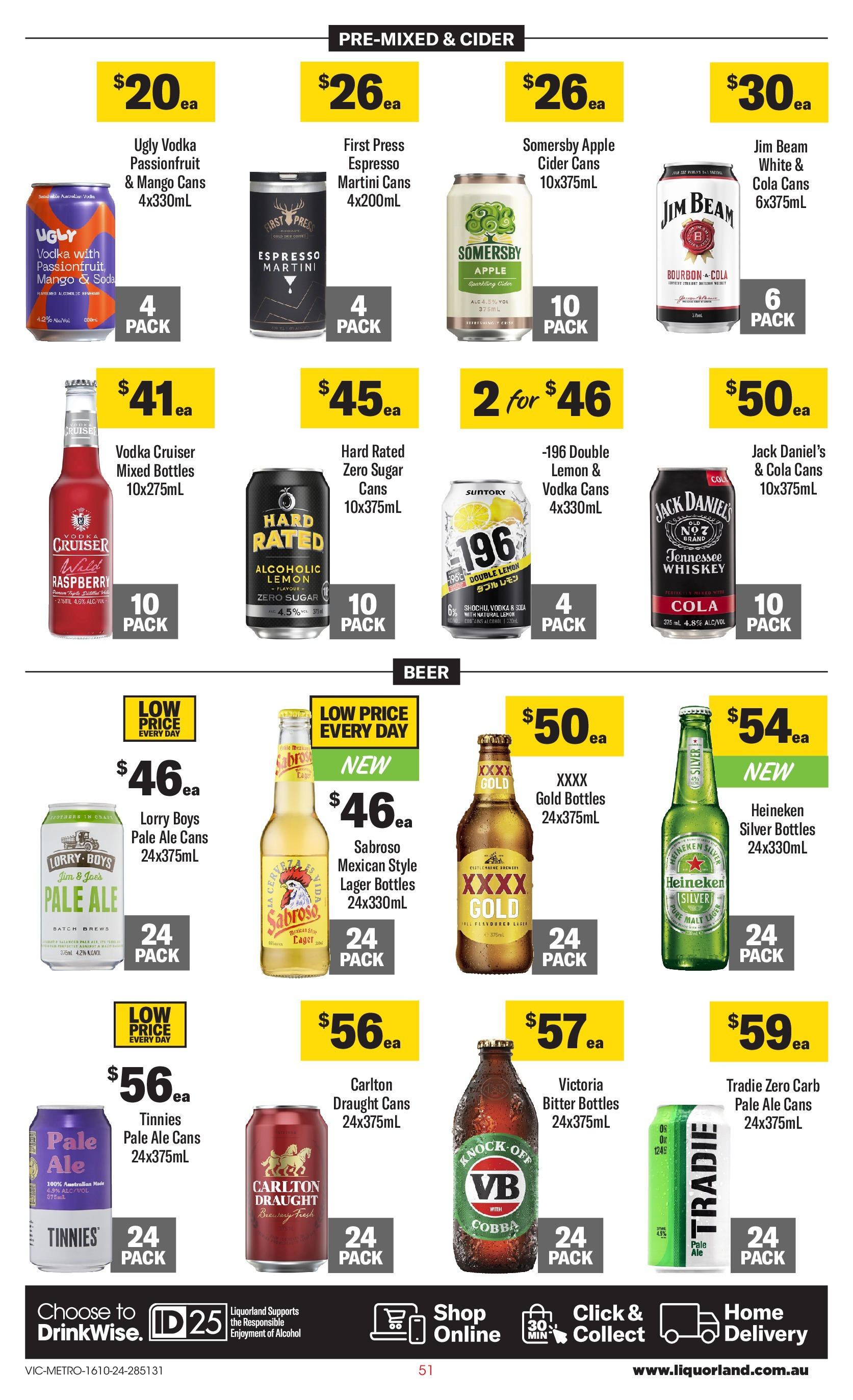 ﻿﻿Coles catalogue valid from 16/10/2024 > Online Australia | Page: 51 | Products: Beer, Bourbon, Raspberry, Press