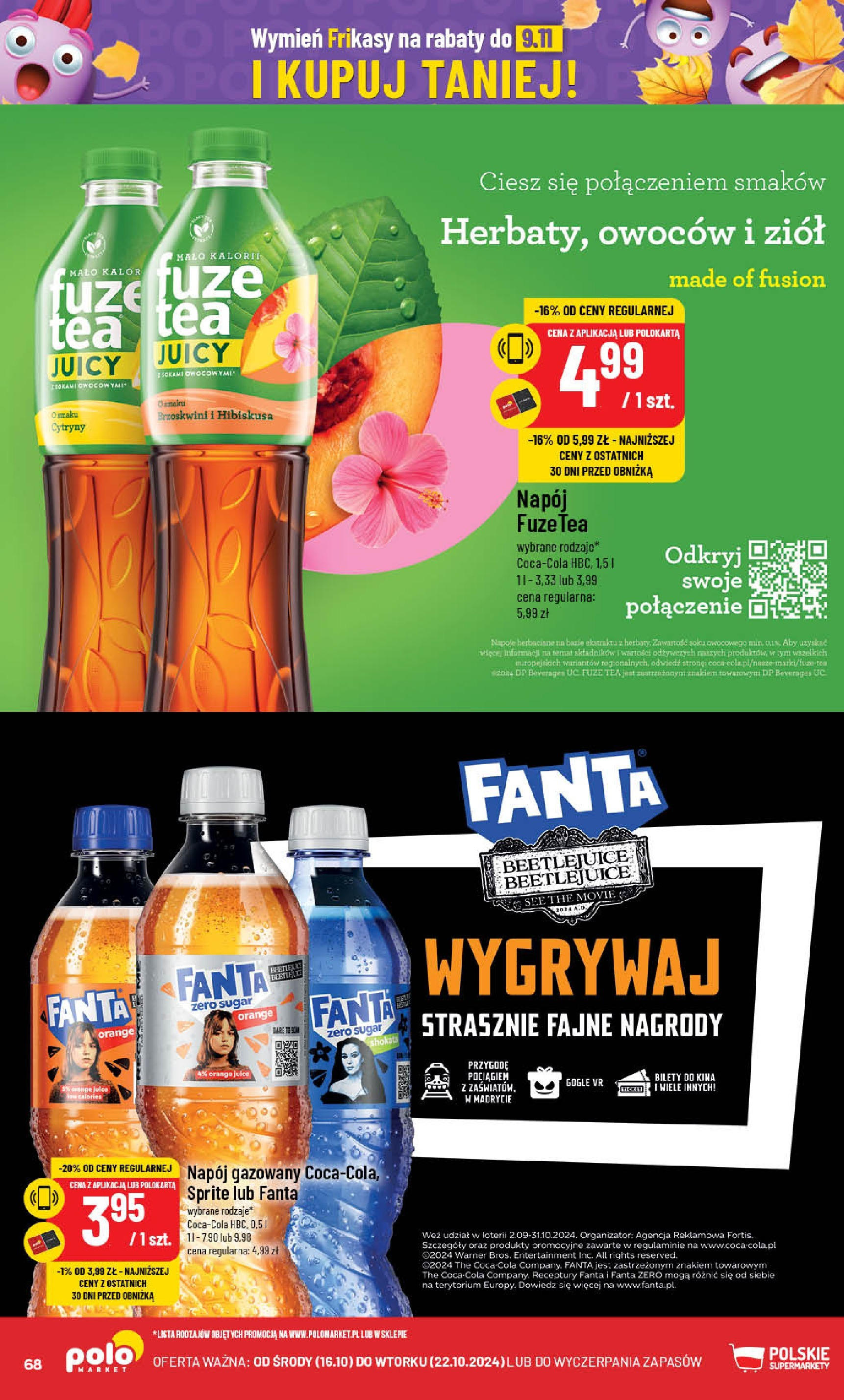 POLOmarket gazetka od jutra (16.10.2024) - Nowa PDF | Strona: 68 | Produkty: Napoje, Sprite, Coca cola, Cytryny