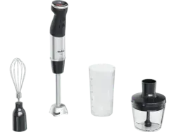 Tefal HB6738 Quickchef+ Stabmixer (Silber, 1000 Watt, 500 + 800 ml)