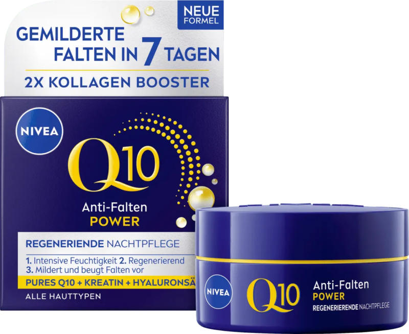 NIVEA Anti Falten Nachtcreme Q10 Power