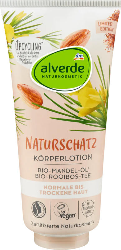 alverde NATURKOSMETIK Körperlotion Bio-Mandelöl & Bio-Rooibos-Tee