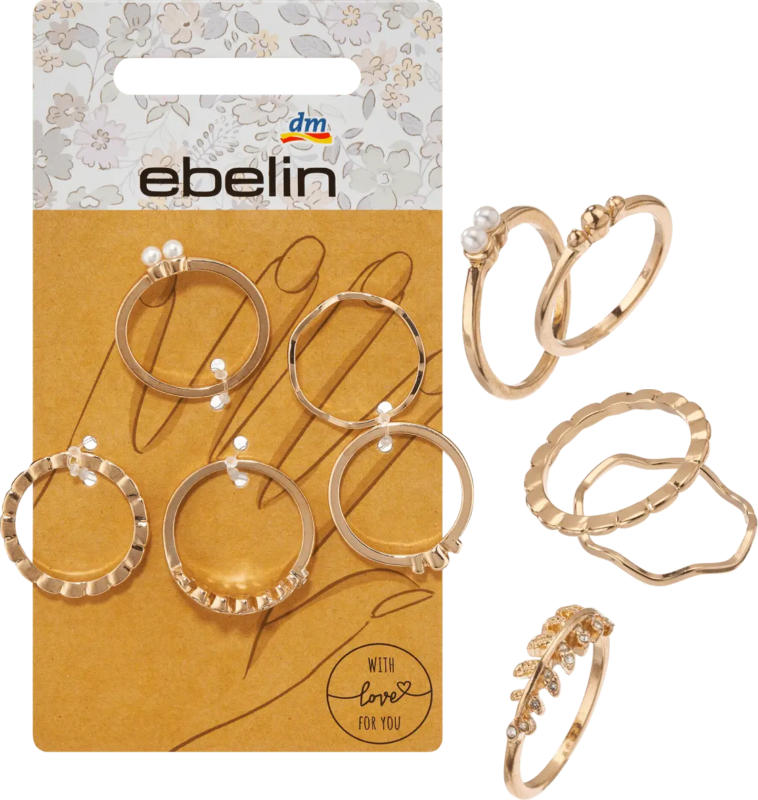 ebelin Mehrfachringe Gold-Optik