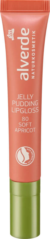 alverde NATURKOSMETIK Lipgloss Jelly Pudding 80 Soft Apricot