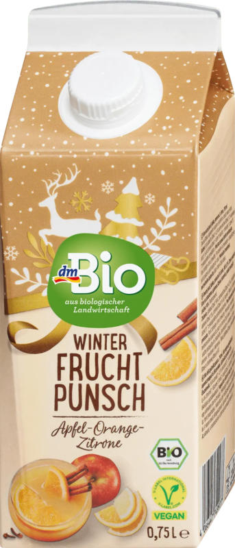 dmBio Winter Fruchtpunsch, Apfel-Orange-Zitrone