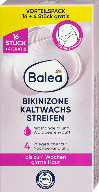 Balea Kaltwachsstreifen Bikinizone