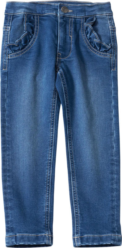 ALANA Jeans mit schmalem Schnitt & Rüschen, blau, Gr. 104