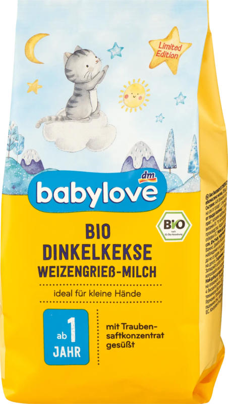 babylove Kinderkekse Dinkelkekse Weizengrieß-Milch ab 1 Jahr