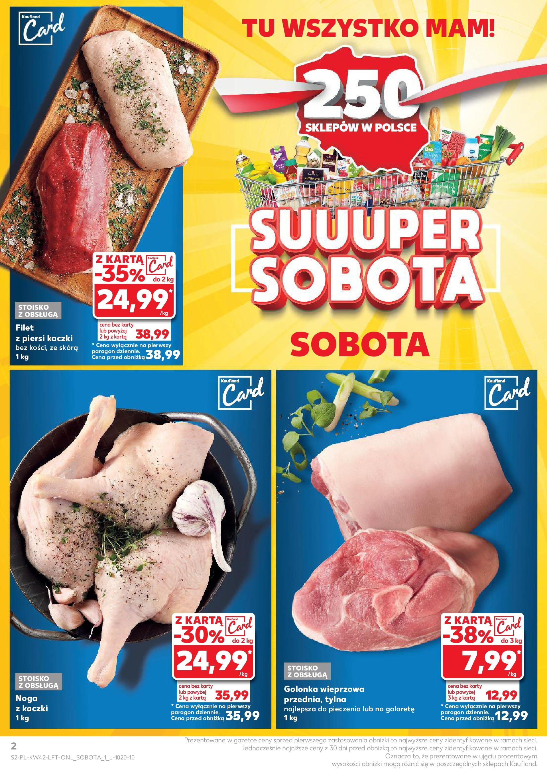 Kaufland gazetka od 17.10.2024 - od jutra PDF | Strona: 2 | Produkty: Karta, Piersi, Golonka wieprzowa