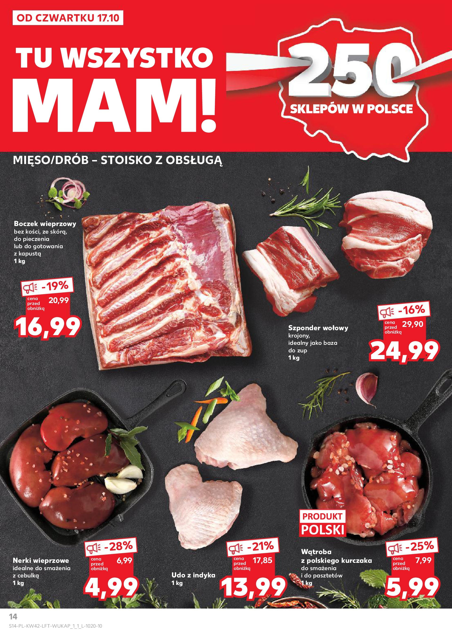 Kaufland gazetka od 17.10.2024 - od jutra PDF | Strona: 14 | Produkty: Kapusta, Boczek wieprzowy, Boczek