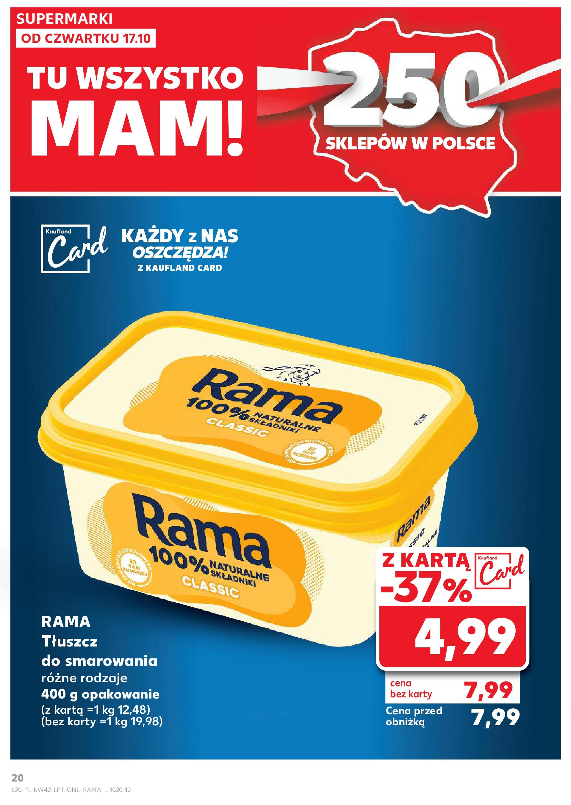 Kaufland gazetka od 17.10.2024 - od jutra PDF | Strona: 20 | Produkty: Karta