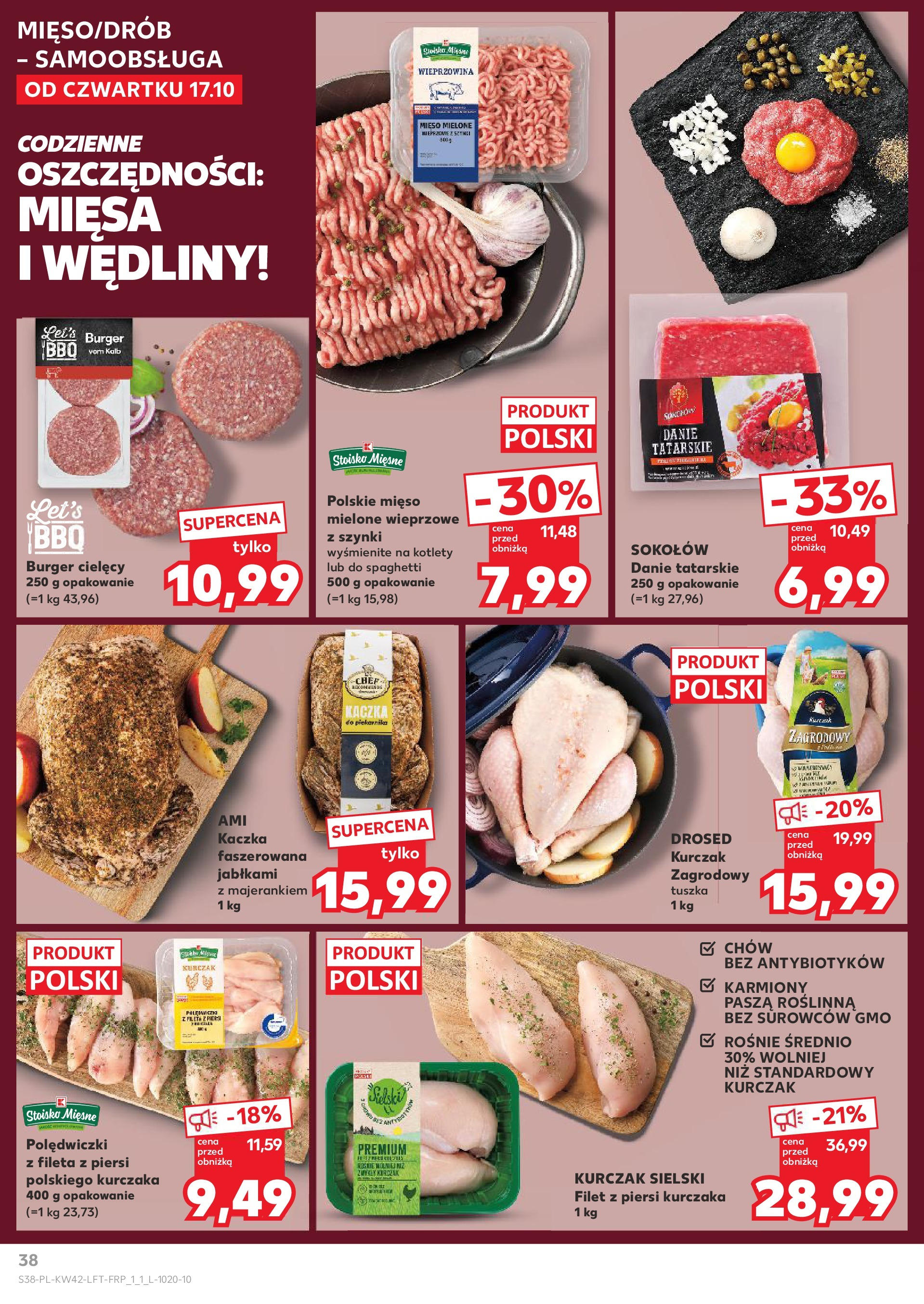 Kaufland gazetka od 17.10.2024 - od jutra PDF | Strona: 38 | Produkty: Karta, Serek, Jogurt naturalny, Mleko