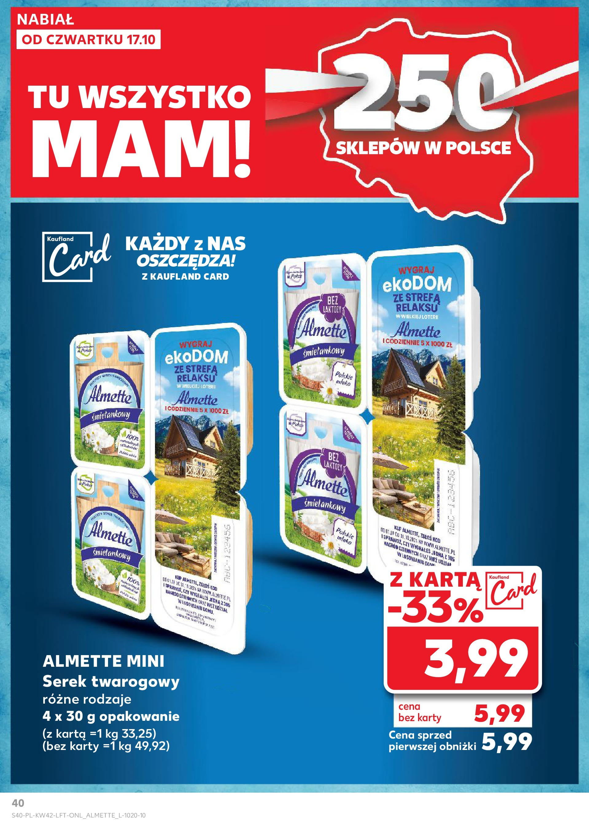 Kaufland gazetka od 17.10.2024 - od jutra PDF | Strona: 40 | Produkty: Mleko bez laktozy, Bez laktozy, Mleko