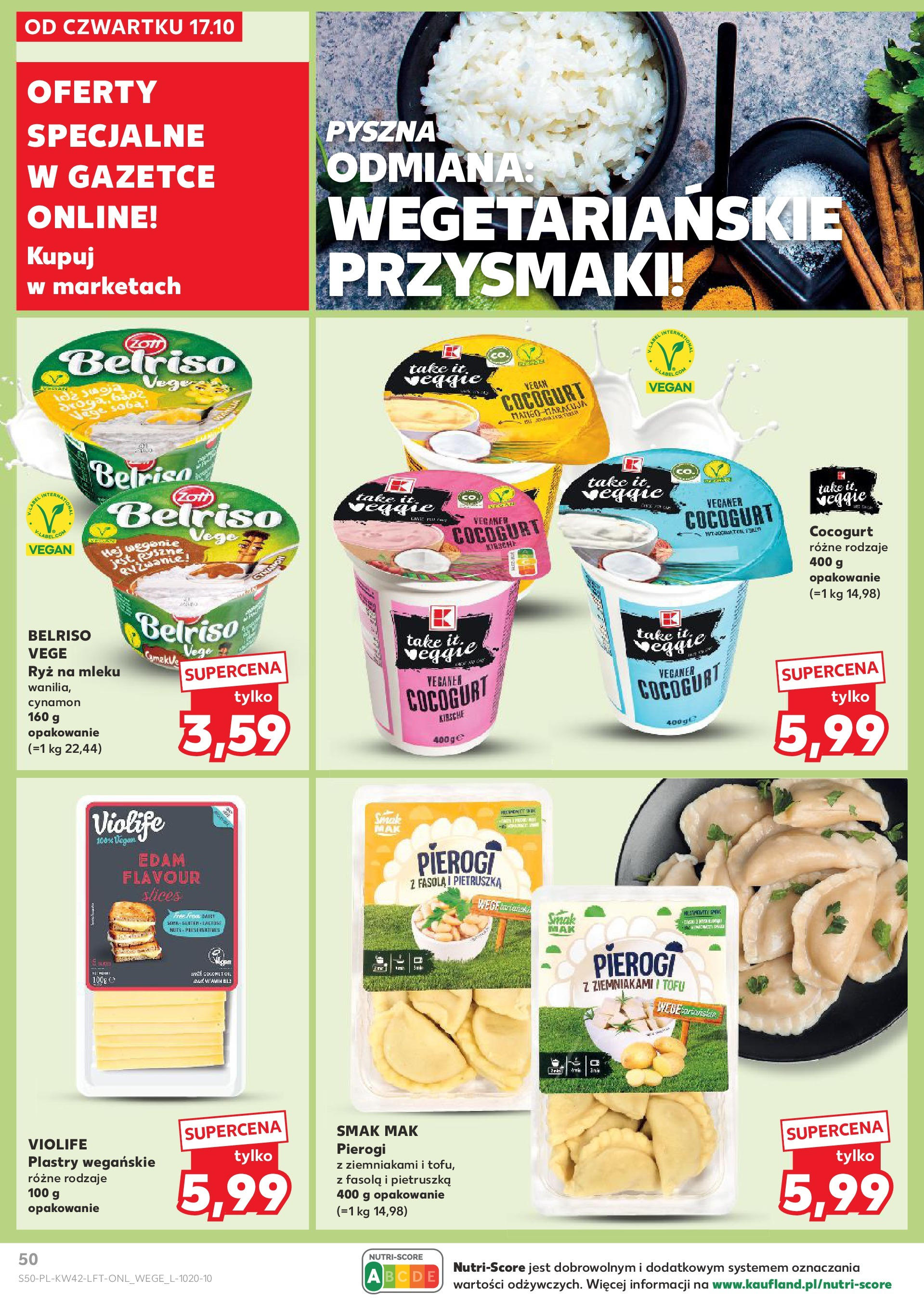 Kaufland gazetka od 17.10.2024 - od jutra PDF | Strona: 50 | Produkty: Kurczak, Hamburgery, Ciecierzyca, Sałatka