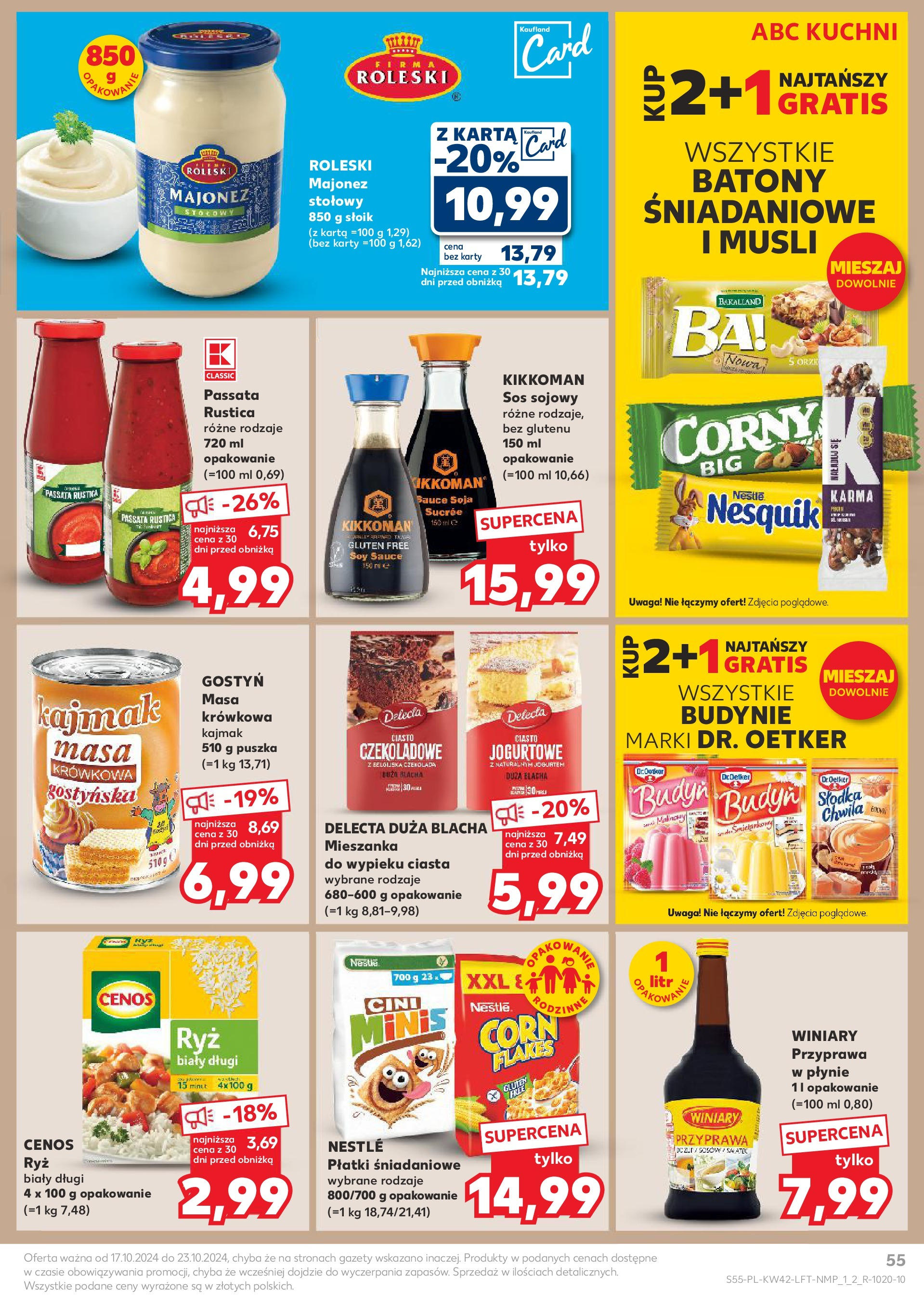 Kaufland gazetka od 17.10.2024 - od jutra PDF | Strona: 55 | Produkty: Galaretka, Baton, Czekolada, Cukierki