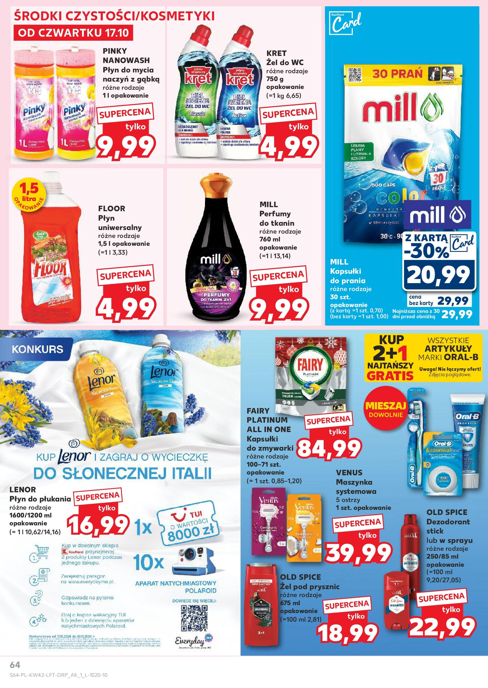 Kaufland gazetka od 17.10.2024 - od jutra PDF | Strona: 64 | Produkty: Mleka, Pampers, Jabłka, Banany