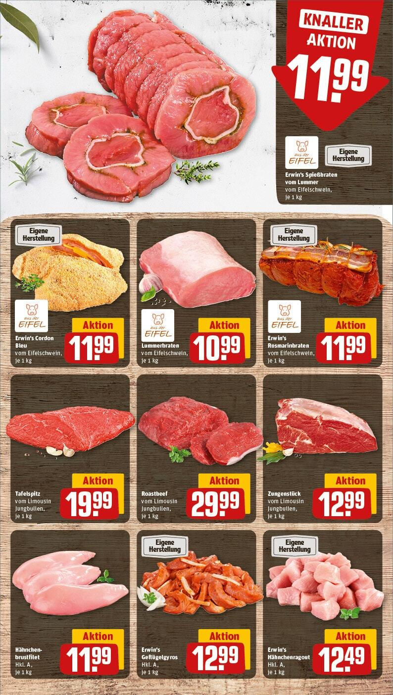 Rewe - Niederkassel / Ranzel, Porzer Straße 7 (ab 21.10.2024) zum Blättern » Angebote | Seite: 8 | Produkte: Tafelspitz, Hahnchen, Roastbeef