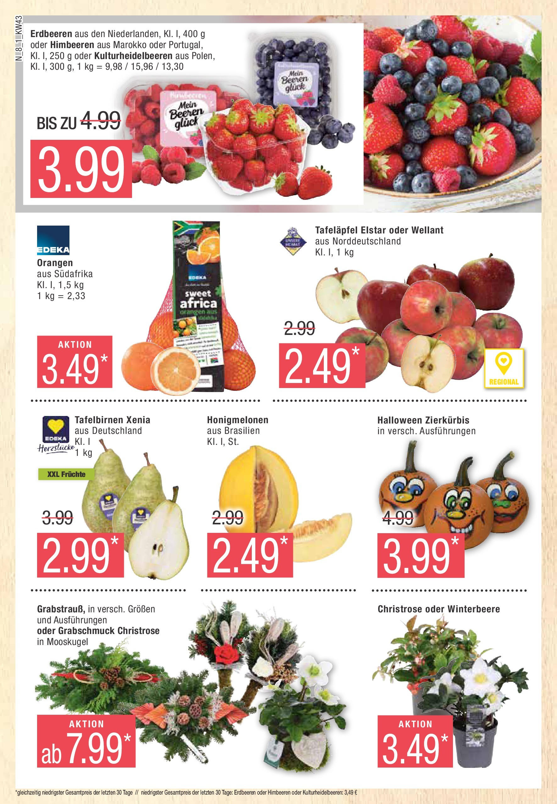 Marktkauf - Brandenburg (ab 21.10.2024) » Angebote online | Seite: 8 | Produkte: Himbeeren, Orangen, Erdbeeren